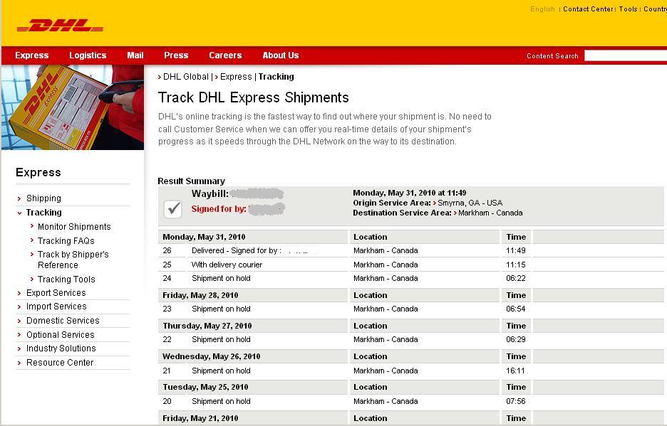Dhl freight tracking
