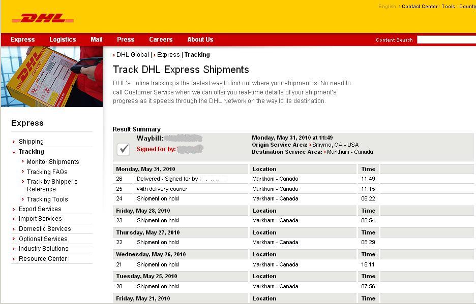 dhl tracking uk