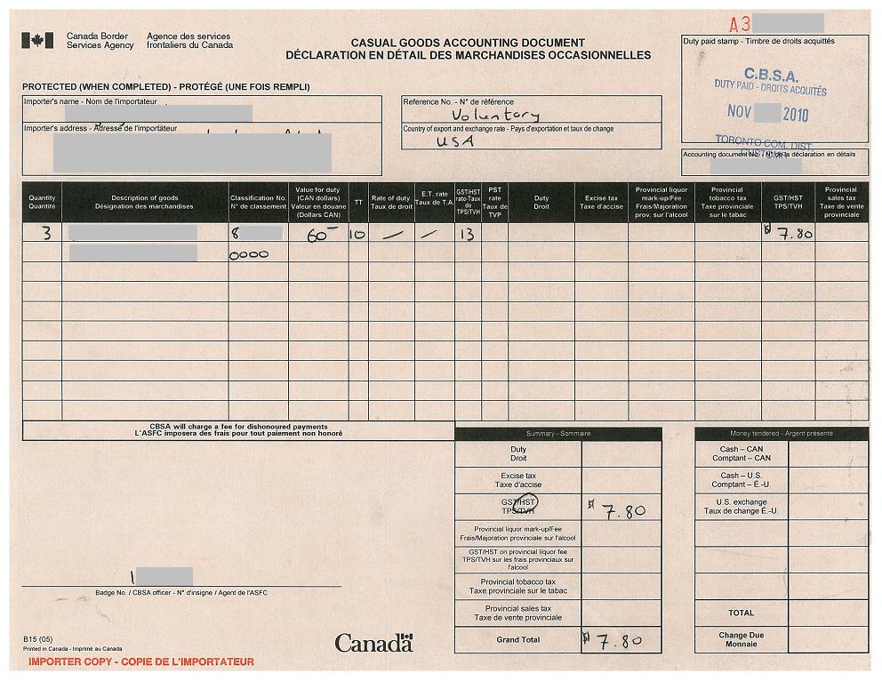 How to self clear shipment at CBSA and avoid UPS brokerage fee