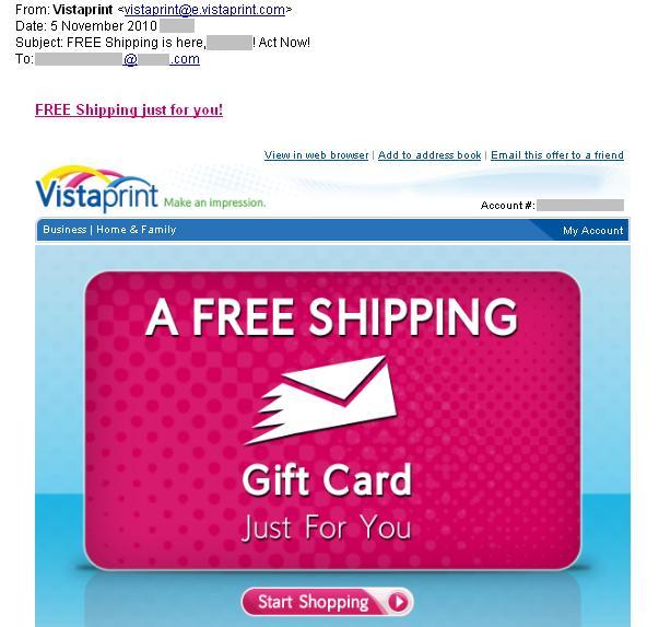 VistaPrint FREE Shipping is a Scam and Ripoff Trueler