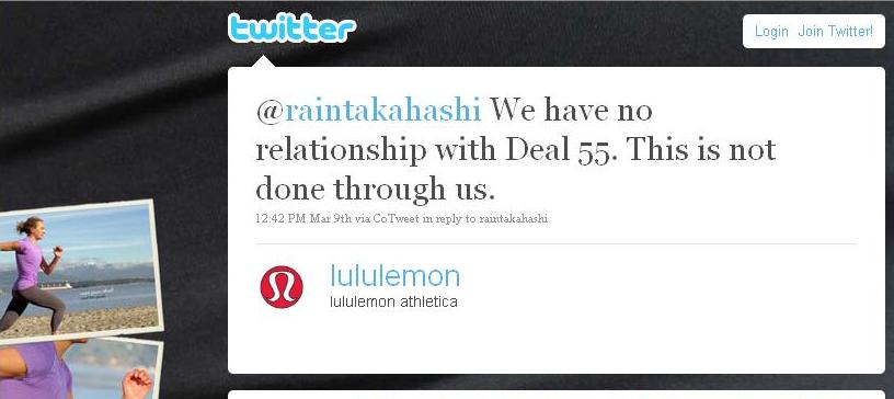 deal55 - twitter - lululemon