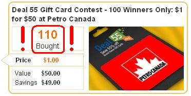 Deal55 - Petro Canada Contest Deal - Results