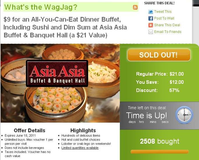 WagJag - Asia Asia Buffet Deal