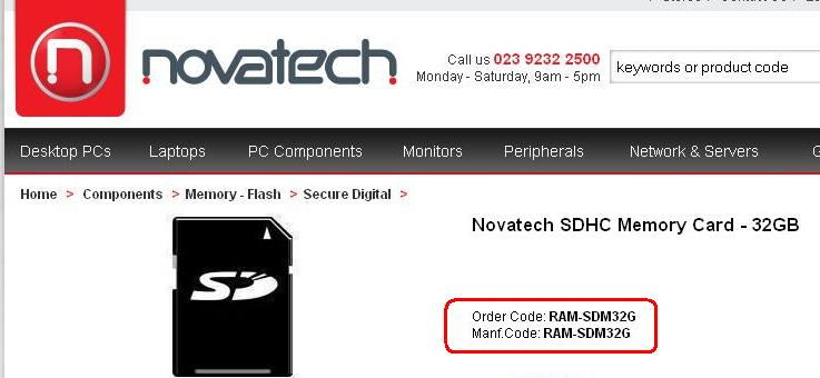 NovaTech SD Card